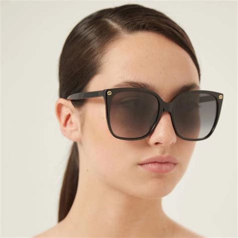 gucci sunglasses gg0022s 003|57mm gradient square sunglasses Gucci.